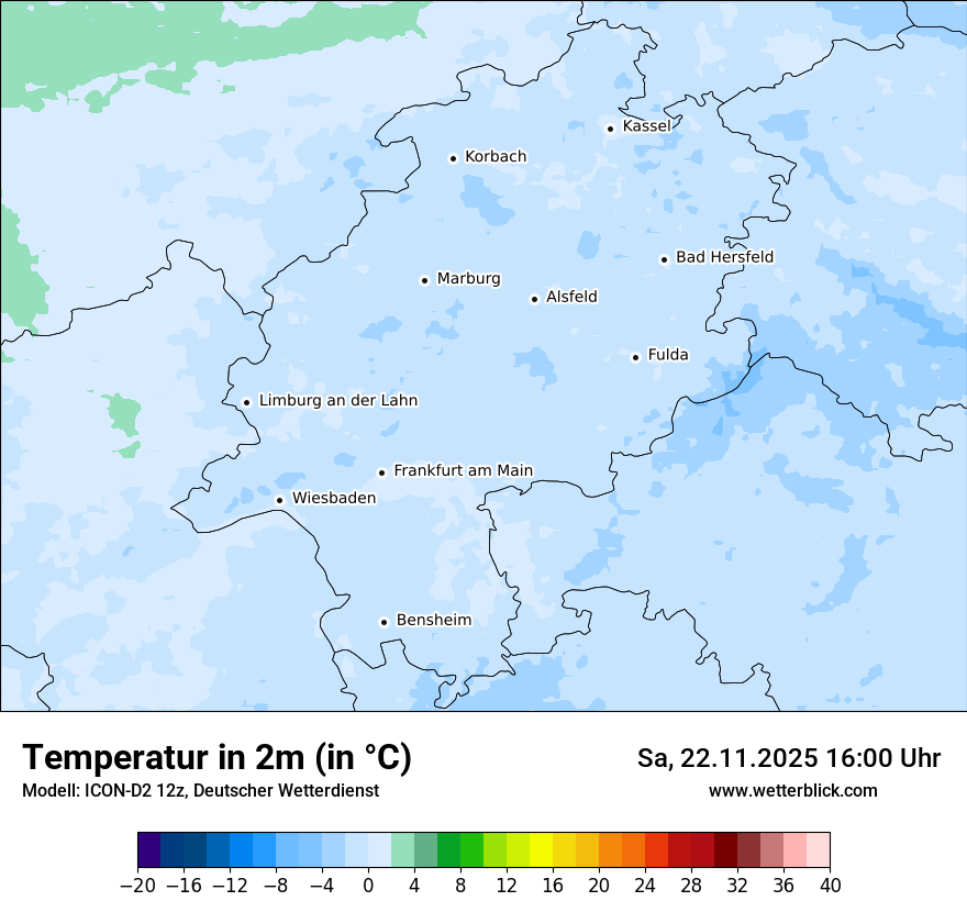 Modellkarten Temperatur
