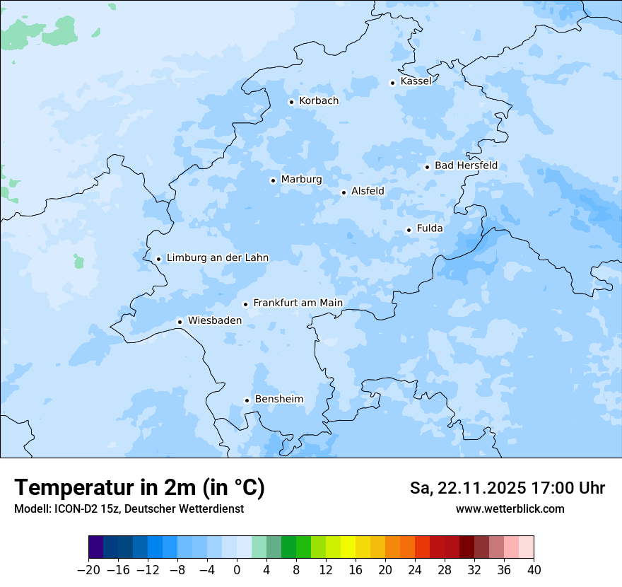 Modellkarten Temperatur