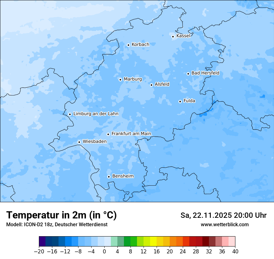 Modellkarten Temperatur