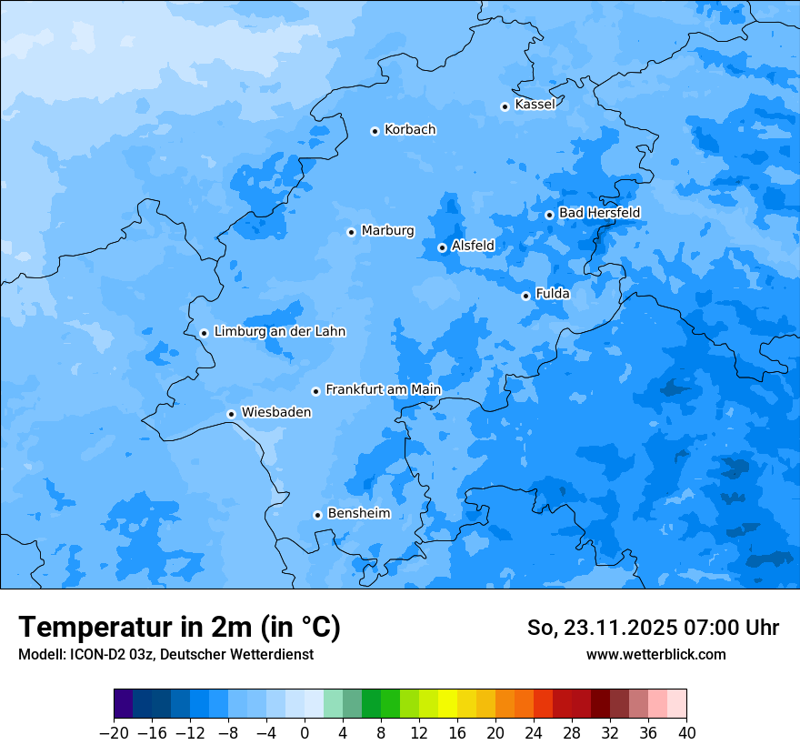 Modellkarten Temperatur