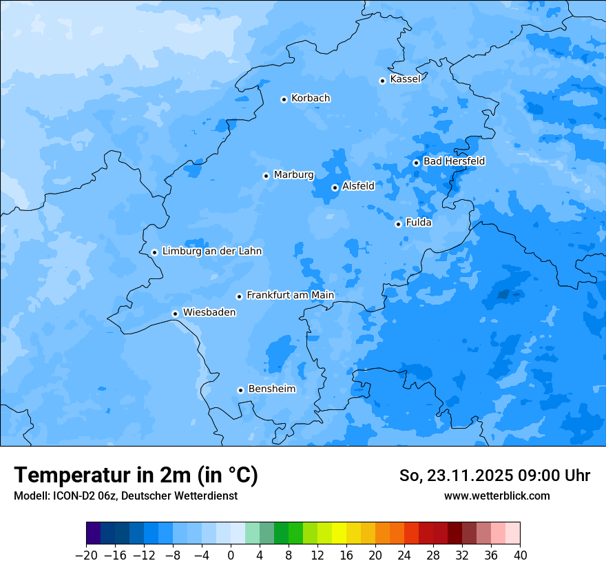 Modellkarten Temperatur