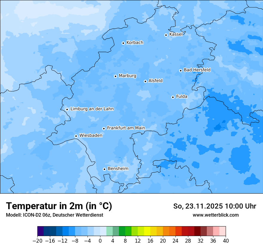 Modellkarten Temperatur