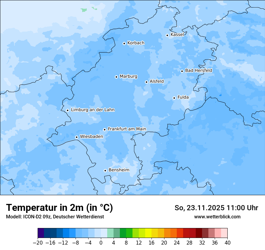 Modellkarten Temperatur