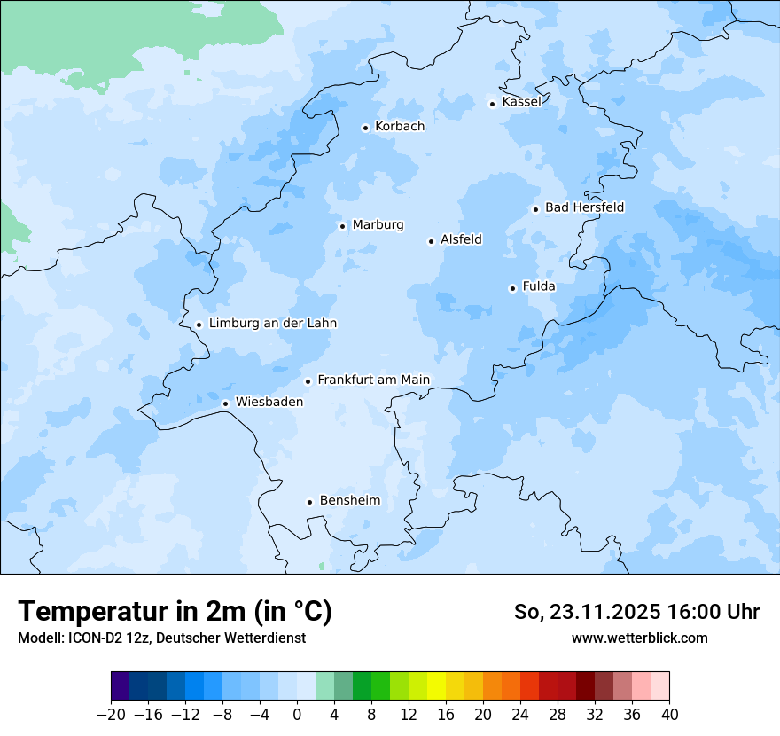Modellkarten Temperatur