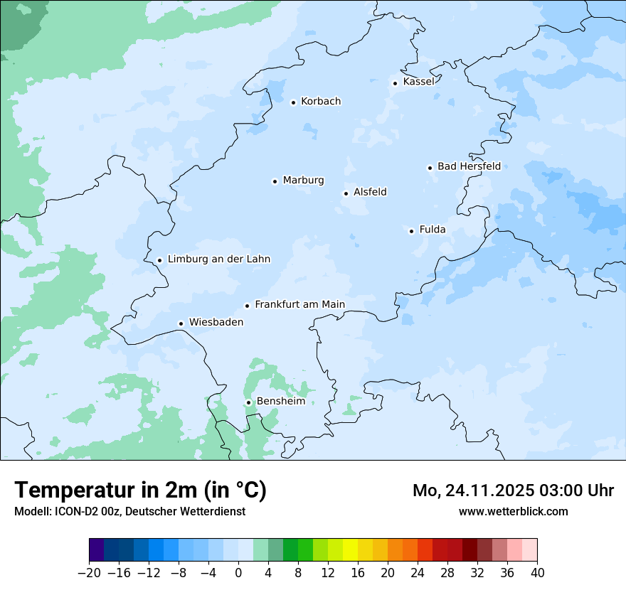 Modellkarten Temperatur