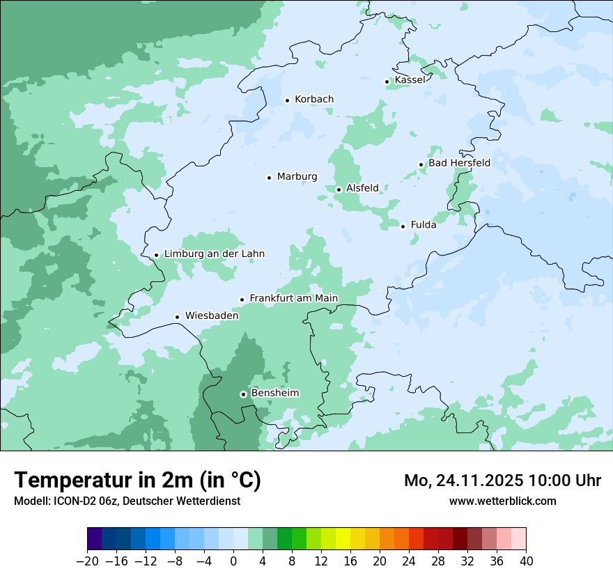 Modellkarten Temperatur