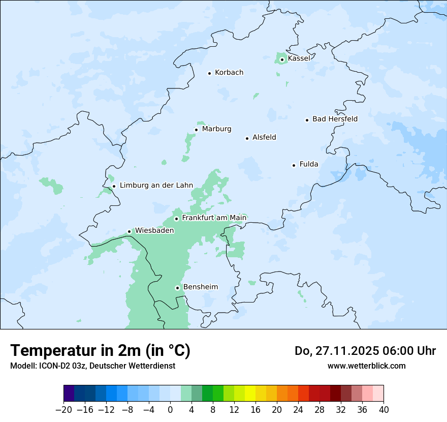 Modellkarten Temperatur