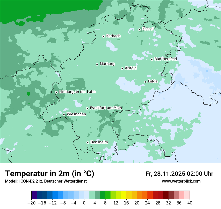 Modellkarten Temperatur