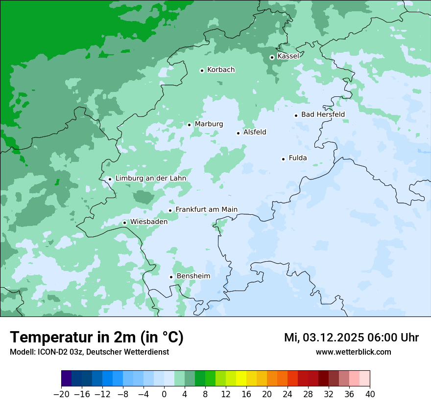 Modellkarten Temperatur