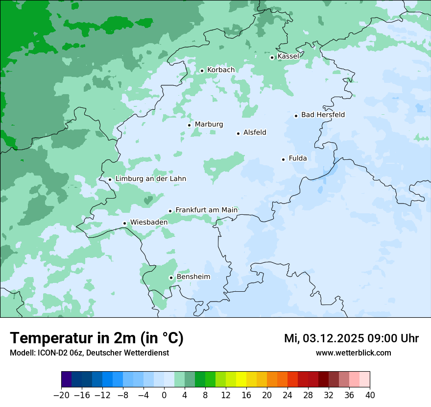 Modellkarten Temperatur