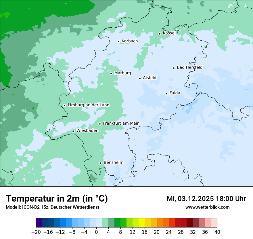 Modellkarten Temperatur