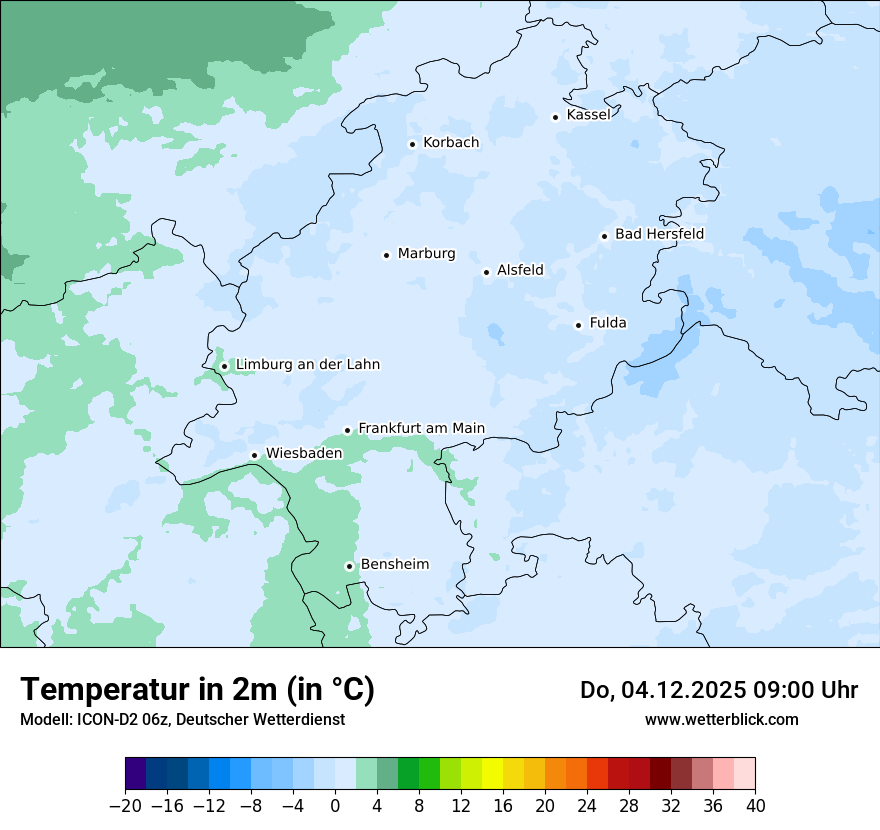 Modellkarten Temperatur