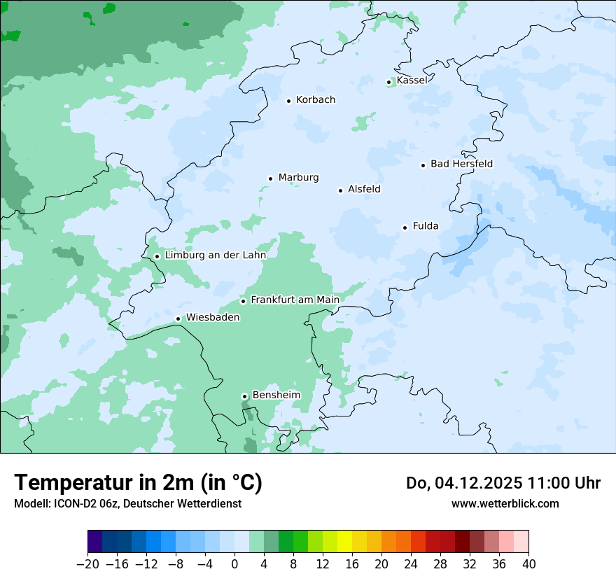 Modellkarten Temperatur