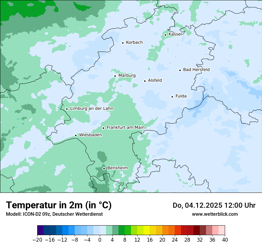 Modellkarten Temperatur