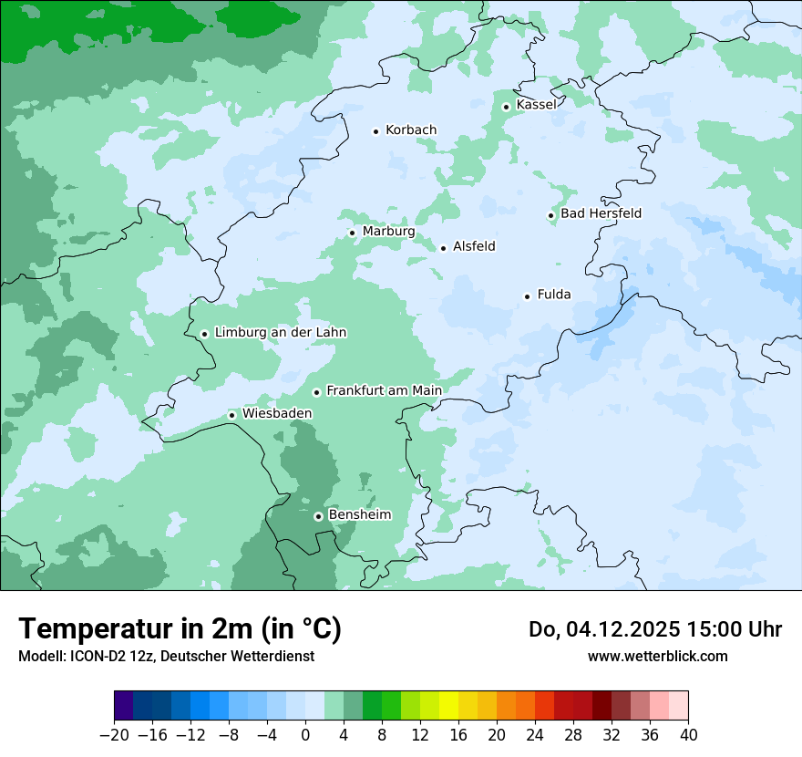 Modellkarten Temperatur