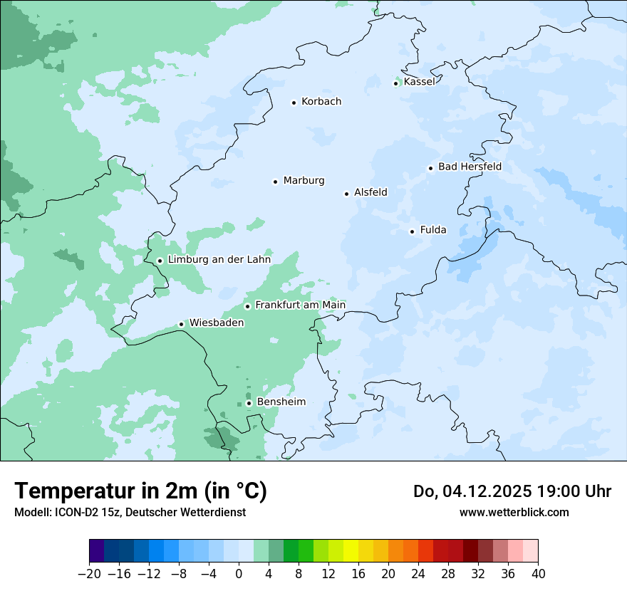 Modellkarten Temperatur