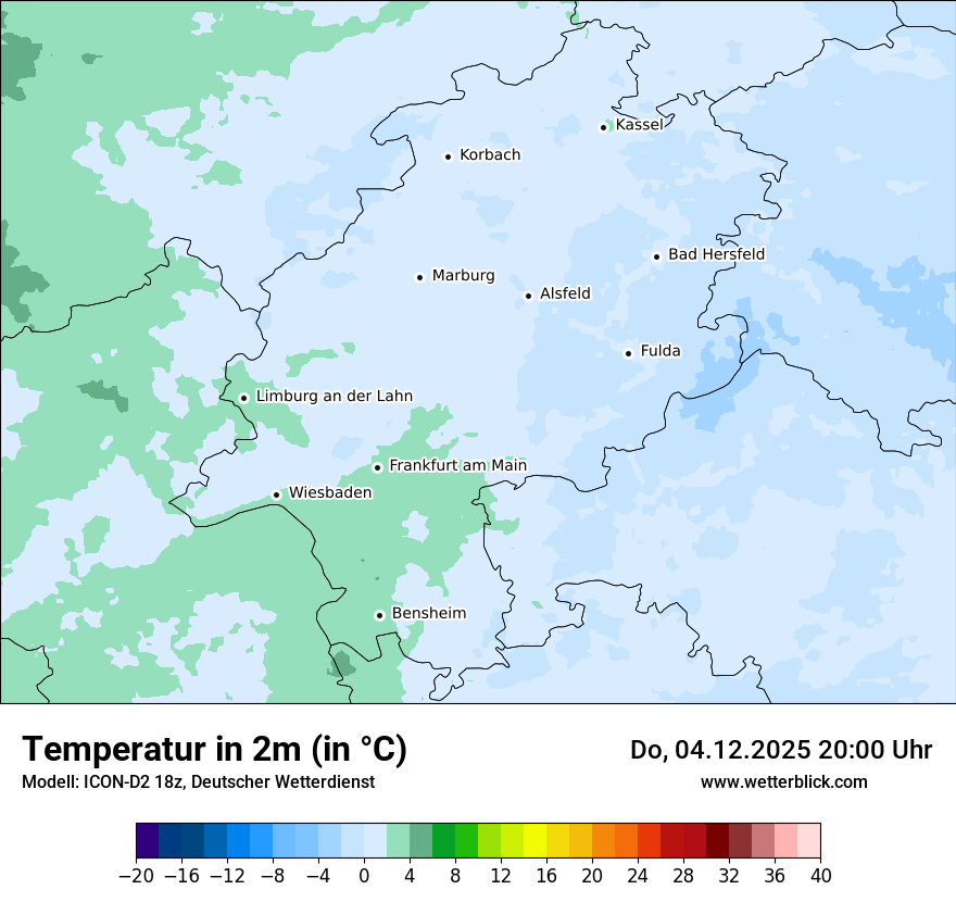 Modellkarten Temperatur