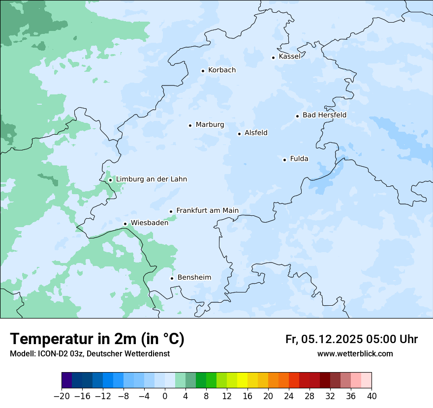 Modellkarten Temperatur