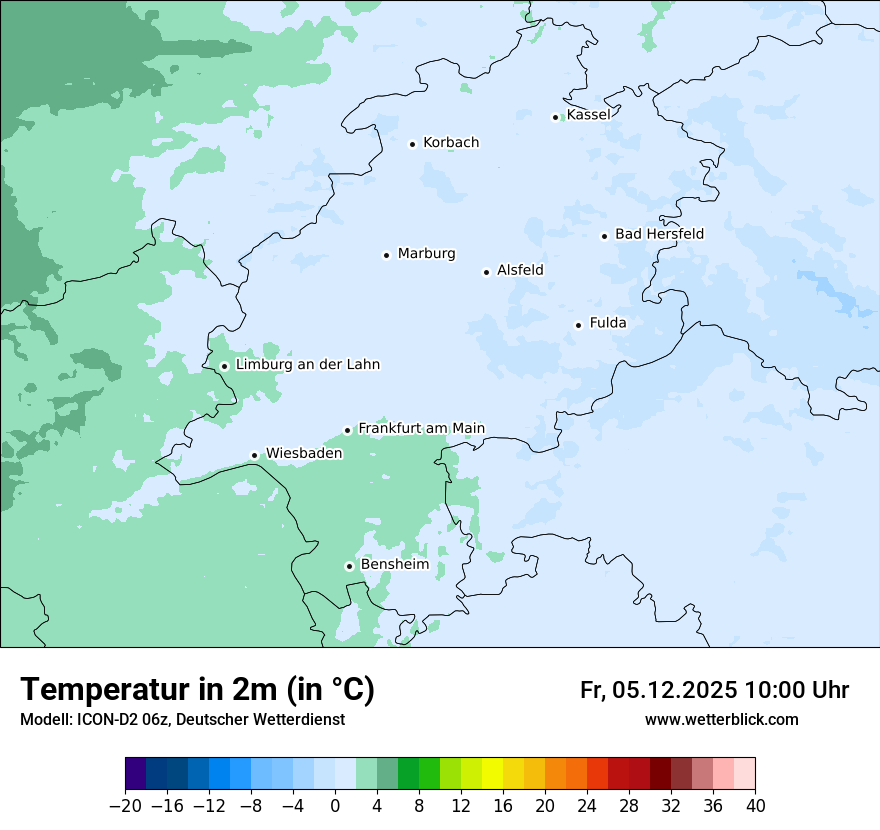 Modellkarten Temperatur