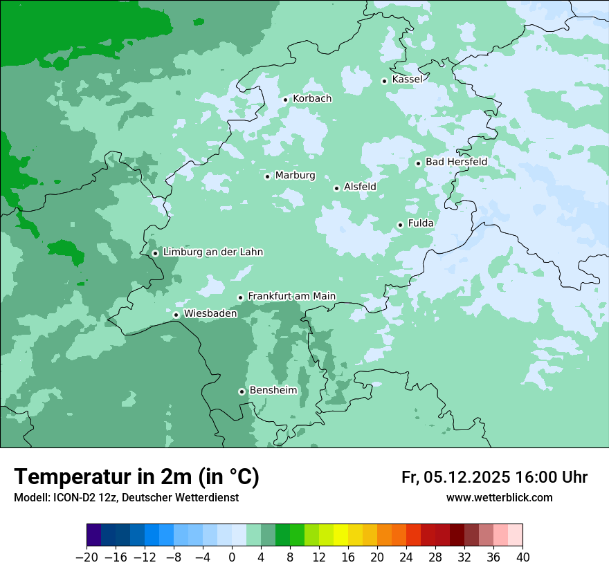 Modellkarten Temperatur