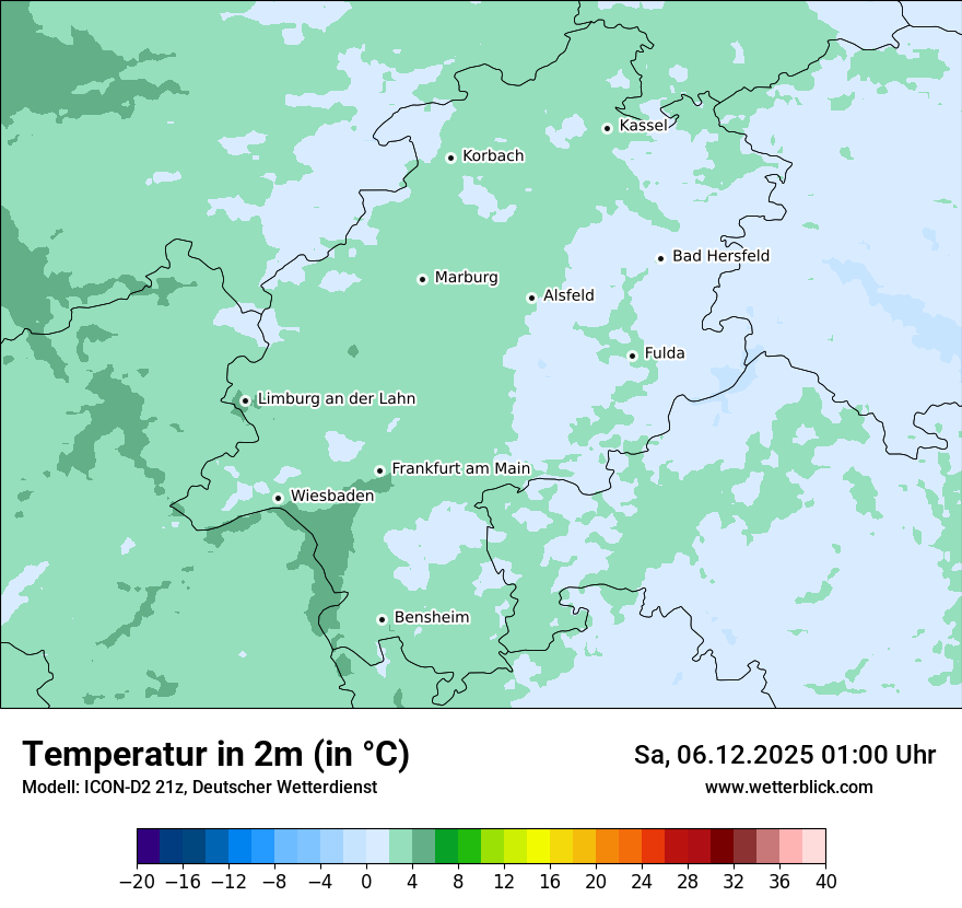 Modellkarten Temperatur