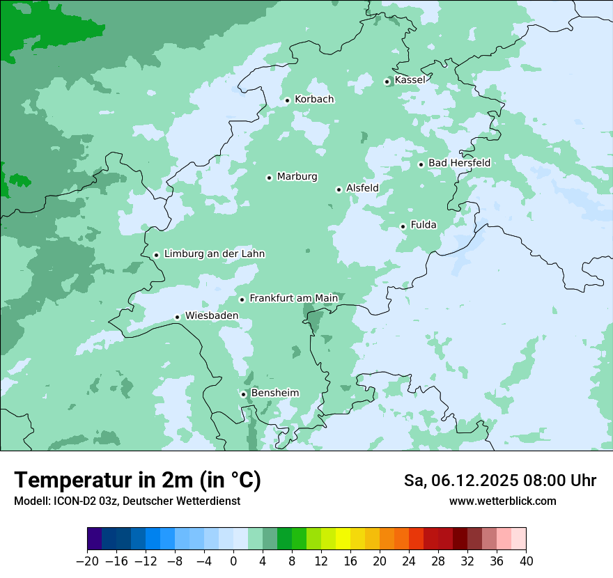 Modellkarten Temperatur