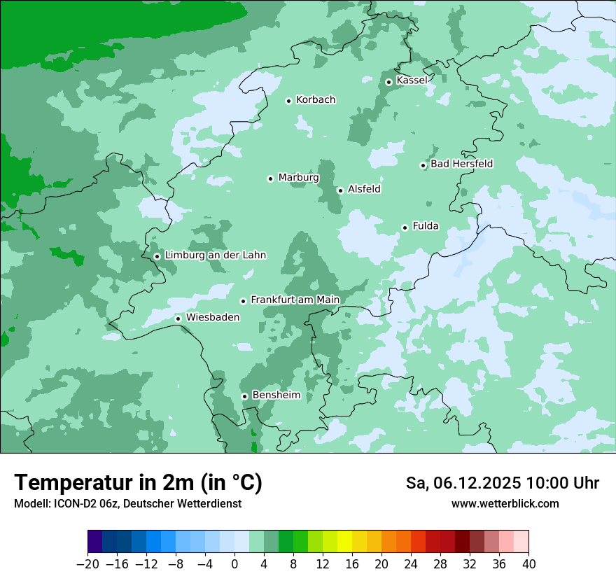 Modellkarten Temperatur