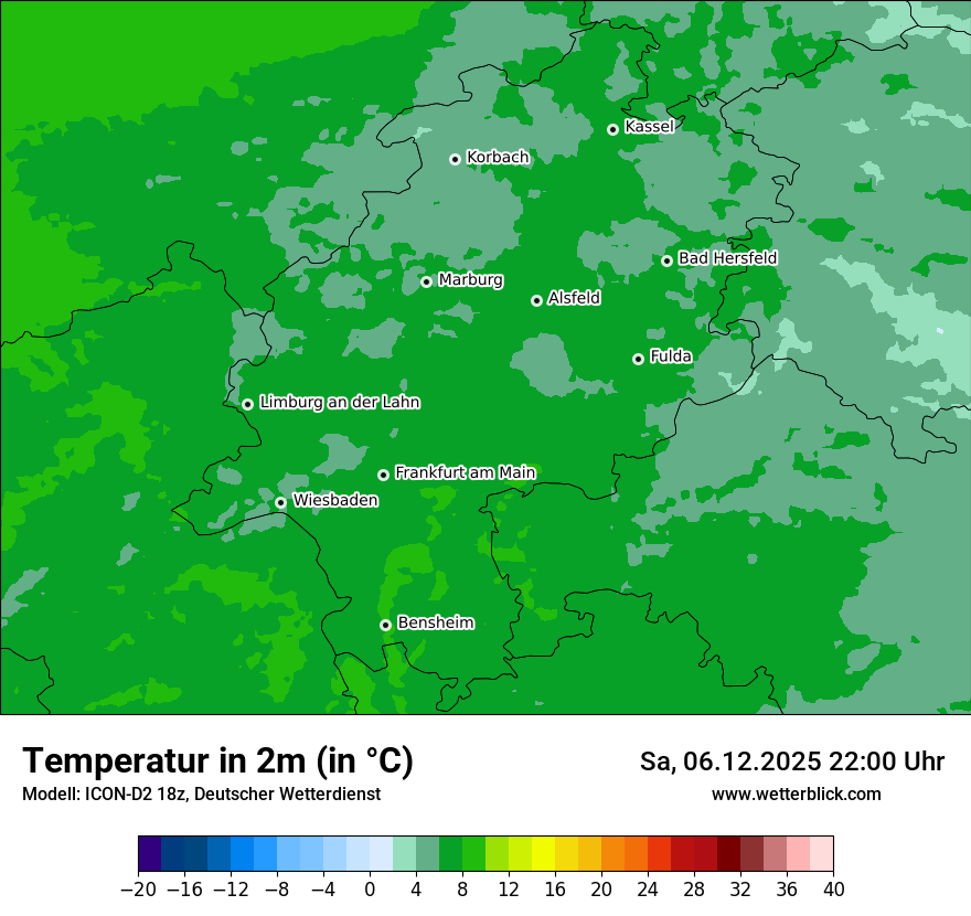 Modellkarten Temperatur