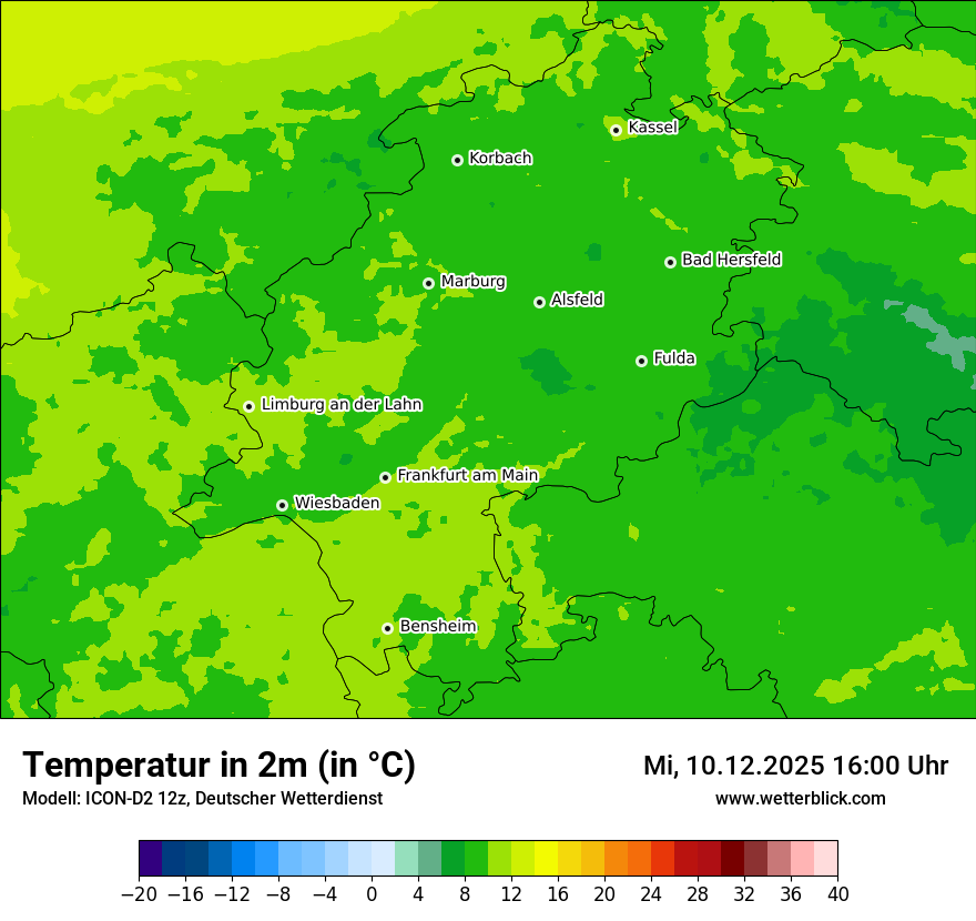 Modellkarten Temperatur