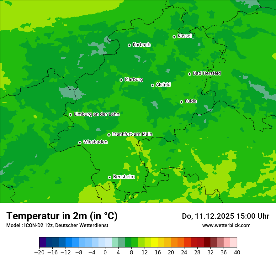 Modellkarten Temperatur