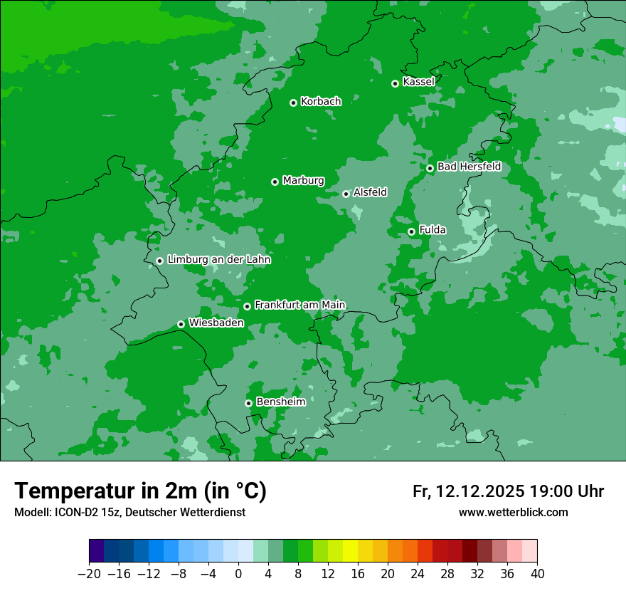 Modellkarten Temperatur