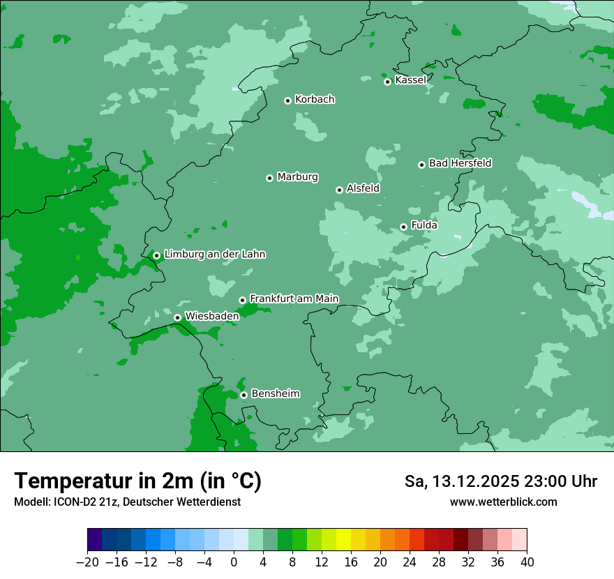 Modellkarten Temperatur