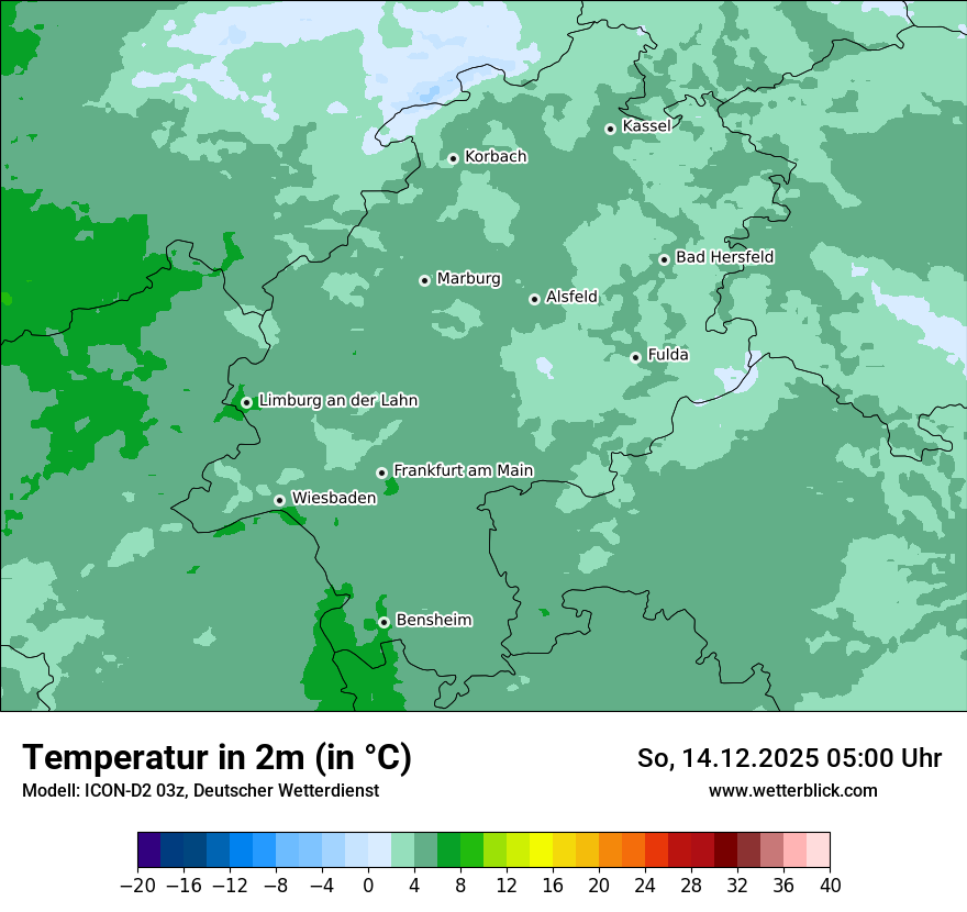 Modellkarten Temperatur