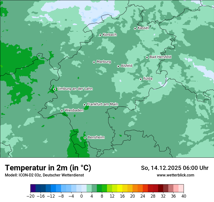 Modellkarten Temperatur