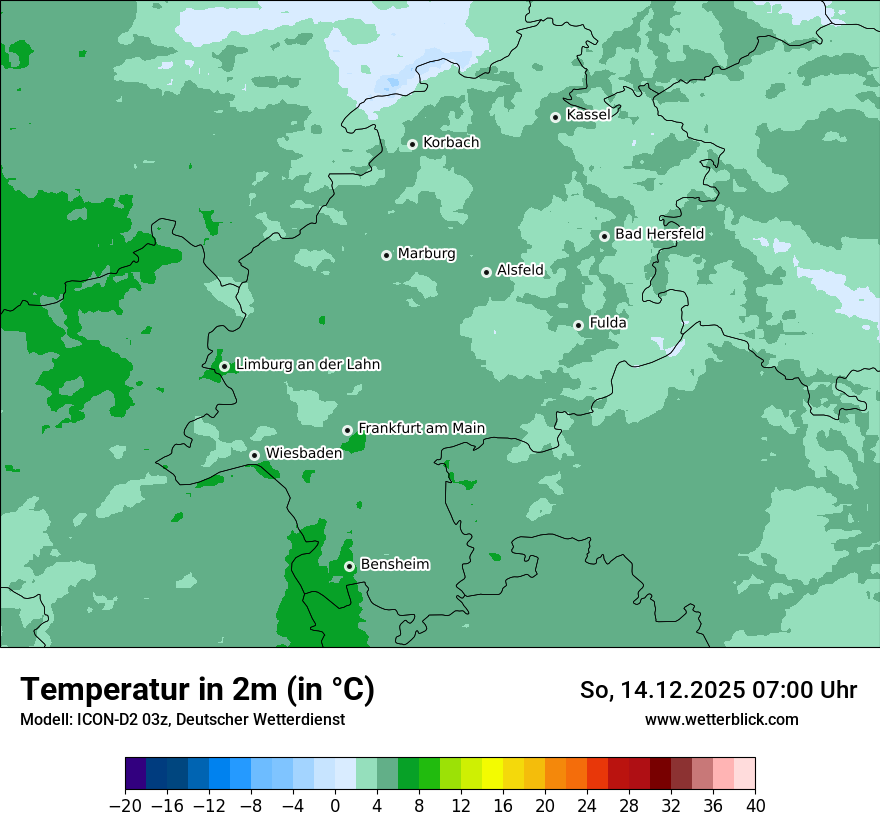 Modellkarten Temperatur