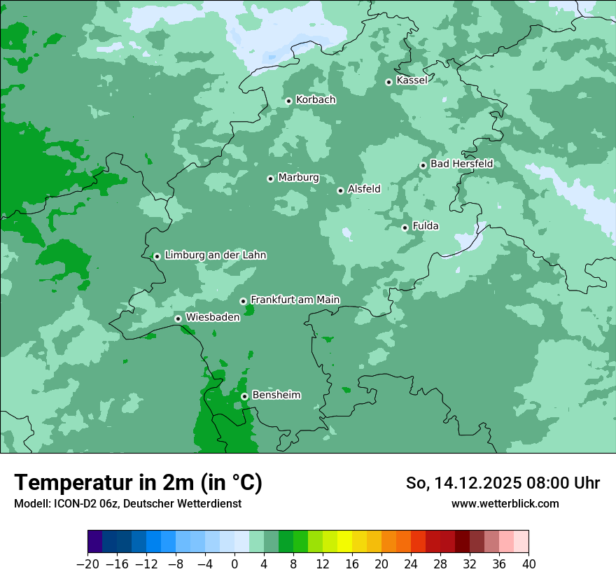 Modellkarten Temperatur