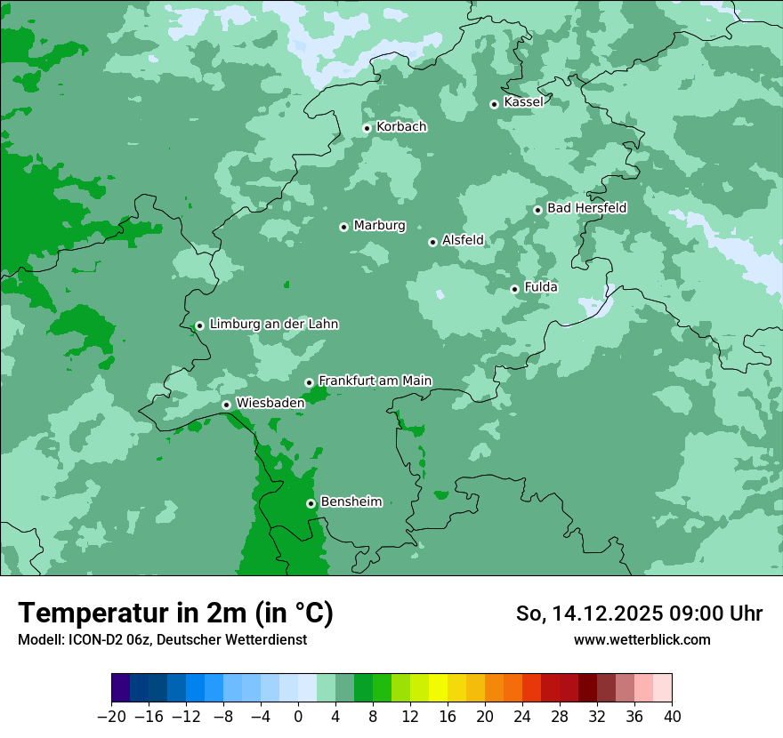 Modellkarten Temperatur