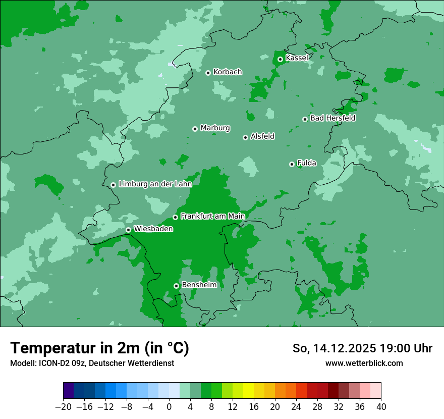 Modellkarten Temperatur
