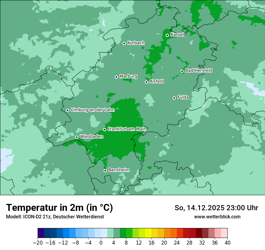 Modellkarten Temperatur