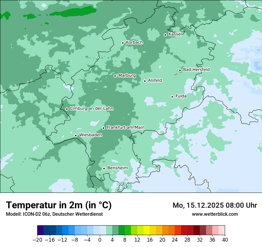 Modellkarten Temperatur