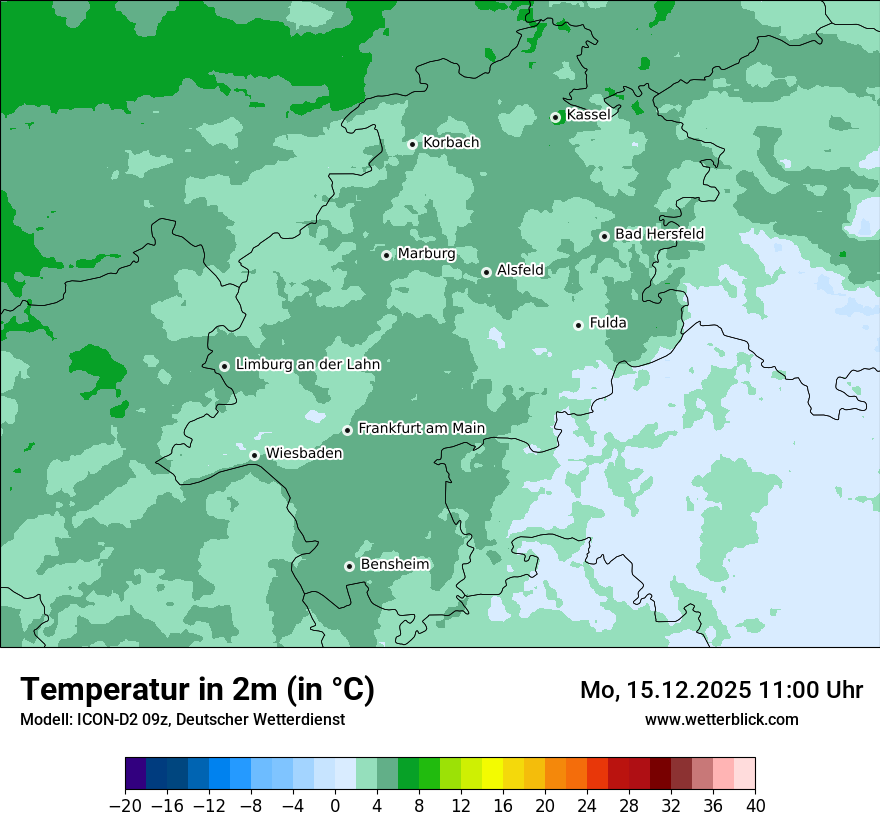 Modellkarten Temperatur