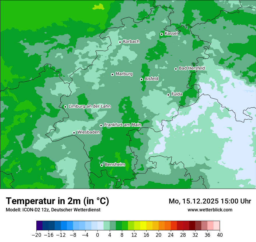 Modellkarten Temperatur