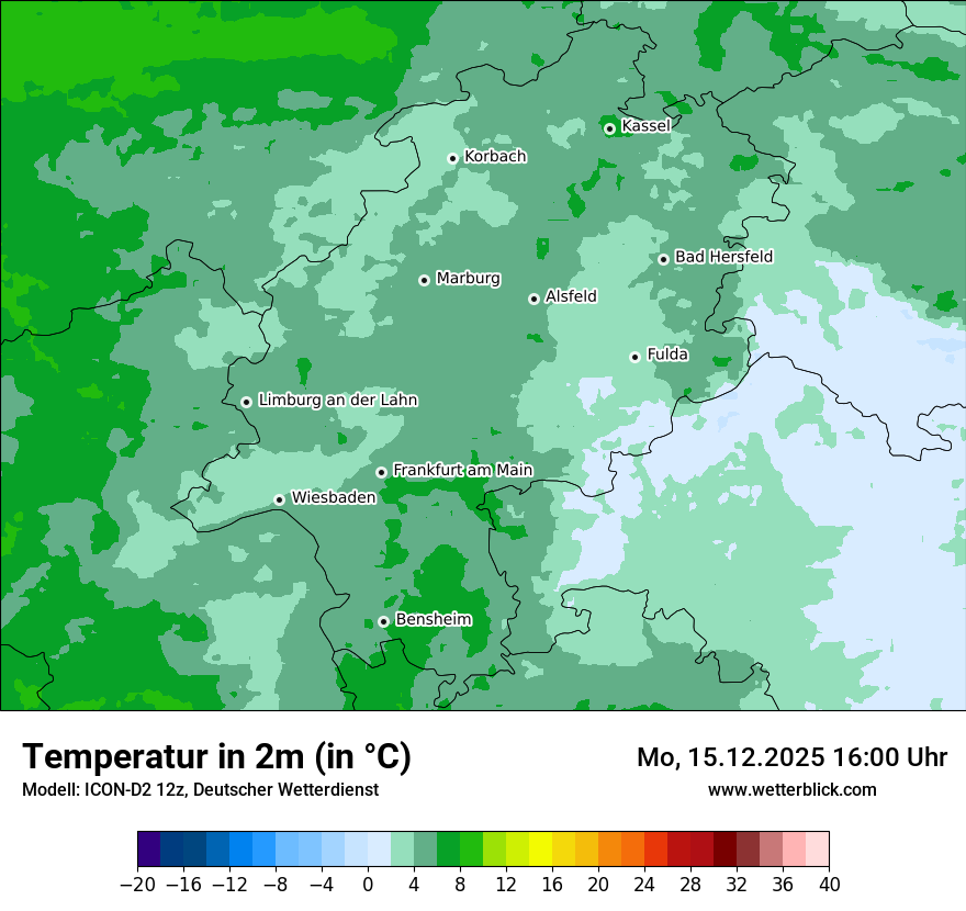Modellkarten Temperatur