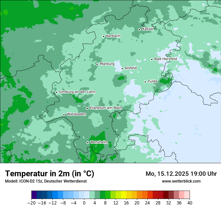 Modellkarten Temperatur