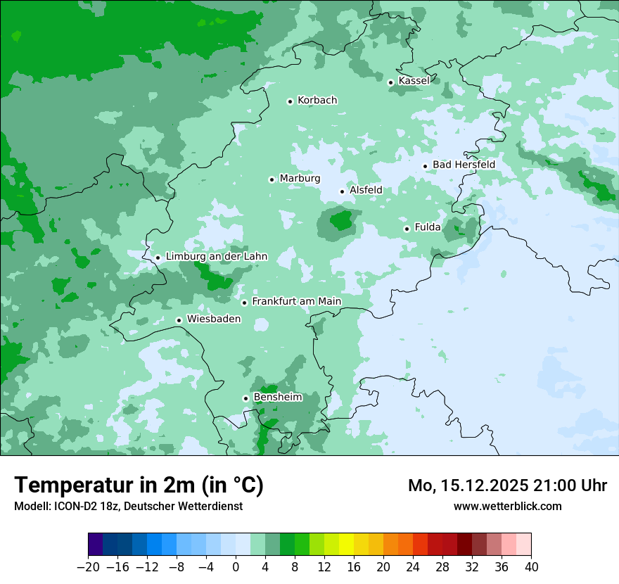 Modellkarten Temperatur