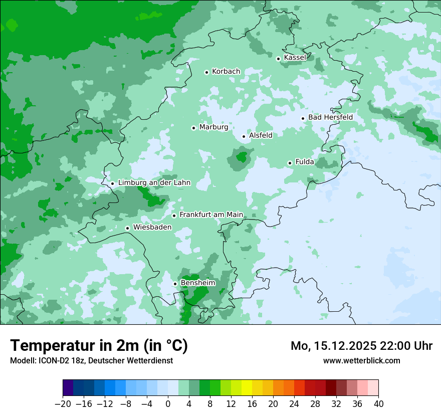Modellkarten Temperatur
