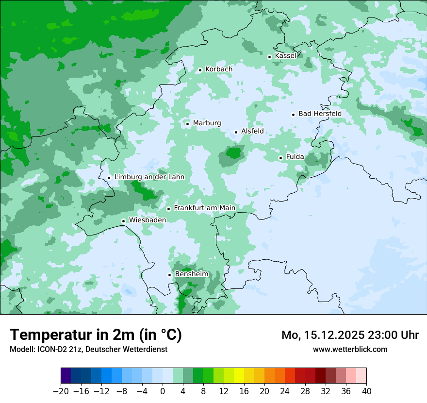 Modellkarten Temperatur