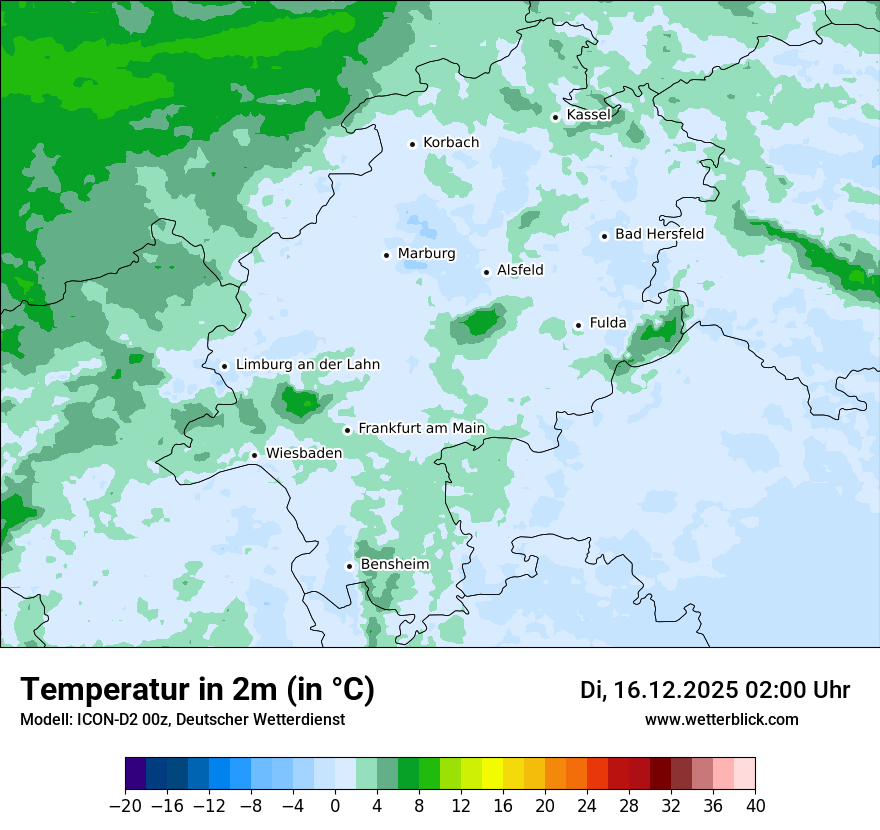 Modellkarten Temperatur