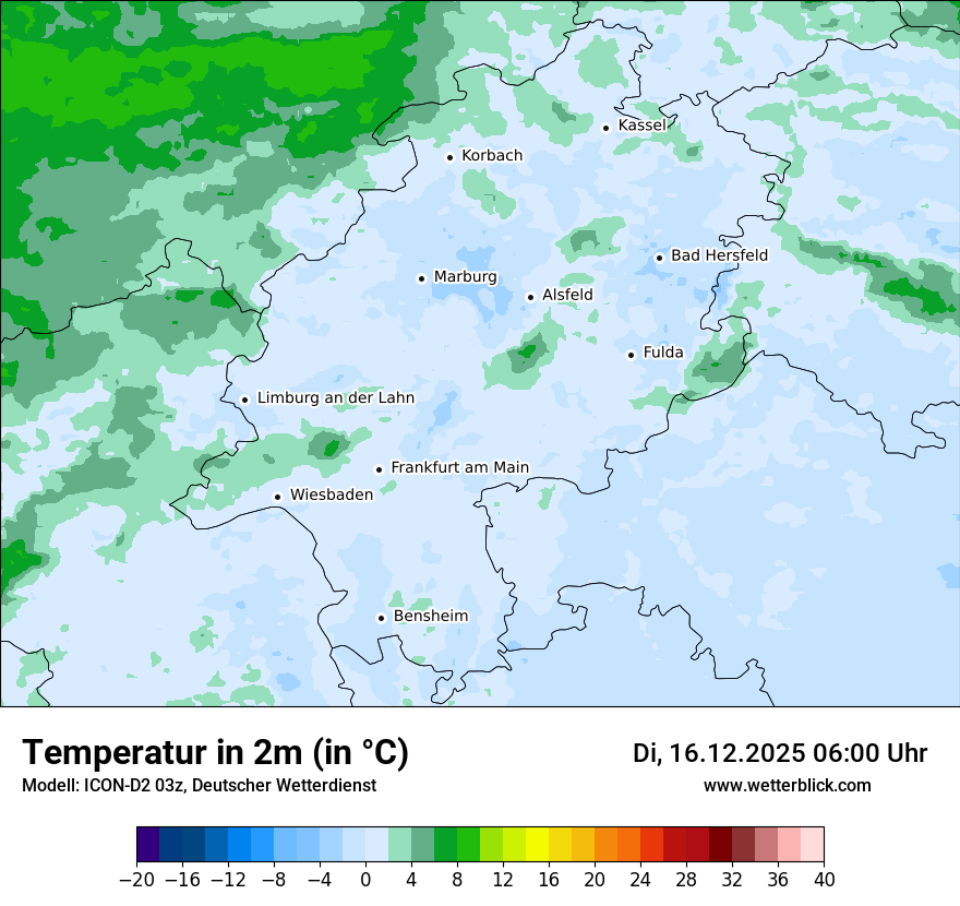 Modellkarten Temperatur