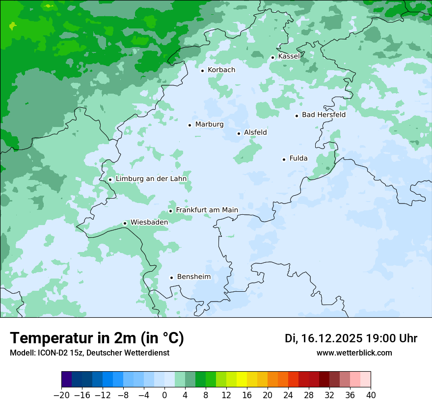Modellkarten Temperatur